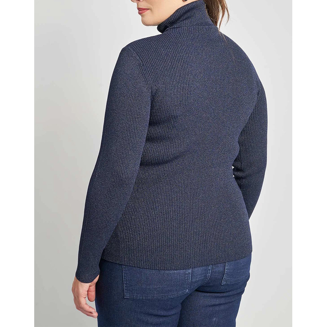 Product PARABITA Πλεκτή μπλούζα ζιβάγκο με lurex και ριπ base image