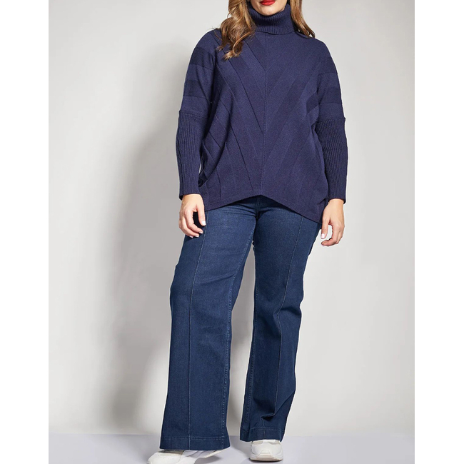 Product PARABITA Ζιβάγκο πλεκτή μπλούζα άνετη γραμμή base image