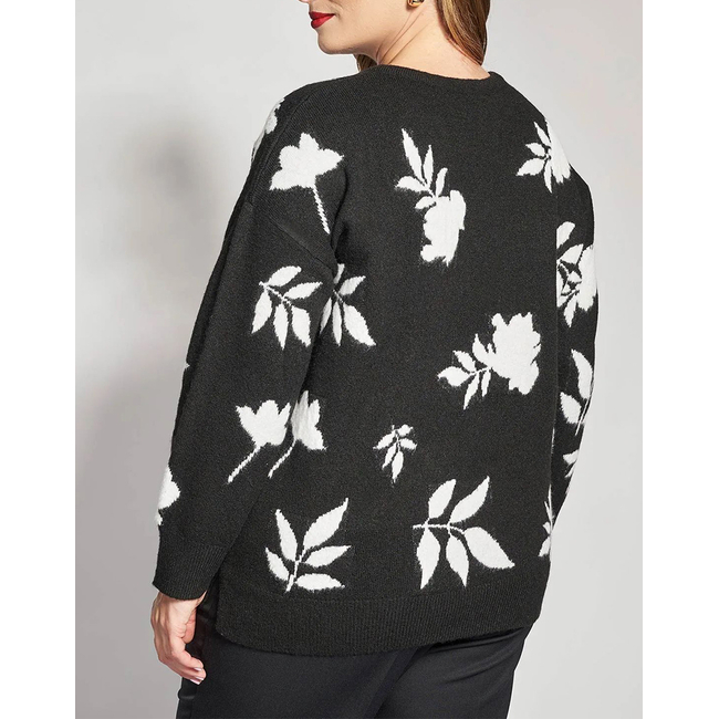 Product PARABITA Πλεκτή μπλούζα με λουλούδια base image