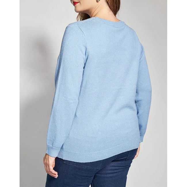 Product PARABITA Πλεκτή μπλούζα με σχέδιο πλεξούδα base image