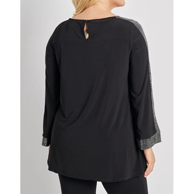 Product PARABITA Μπλούζα με φαρδύ μανίκι και παγιέτες base image