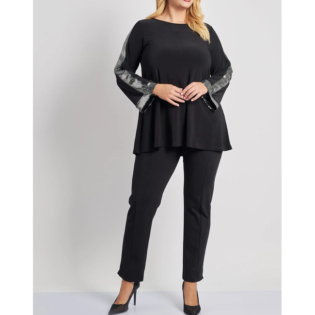 Product PARABITA Μπλούζα με φαρδύ μανίκι και παγιέτες base image