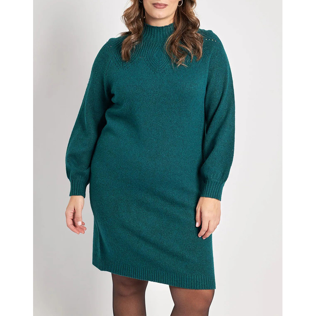 Product PARABITA Midi knitted dress with patterns and high neck base image