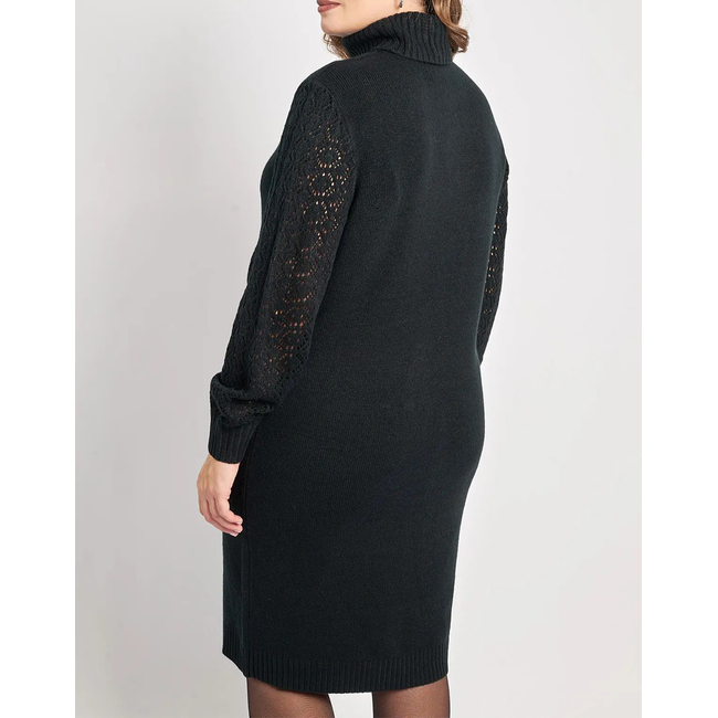 Product PARABITA Knitted rollneck dress with knitted lace on the sleeves base image