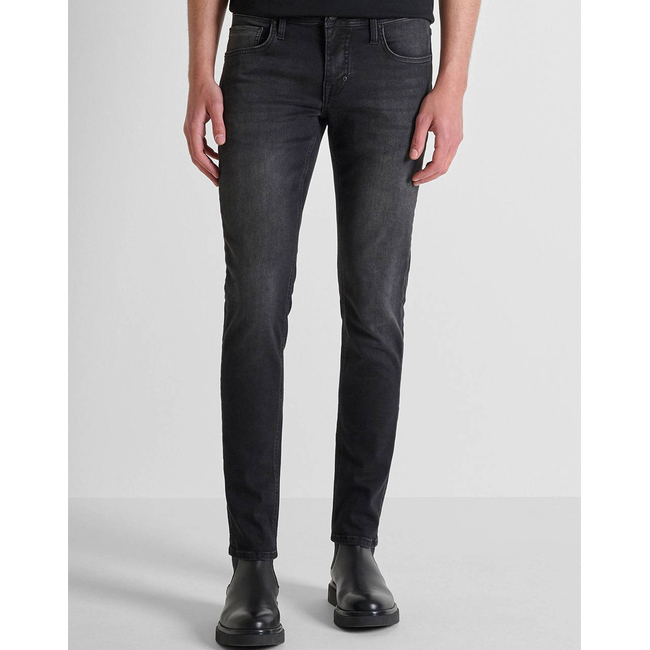 Product ANTONY MORATO MMDT00241FA7506121W02103 MIN OF 10 JEANS OZZY TAPERED FIT IN BLACK BLACK DENIM PANTS MEN'S base image