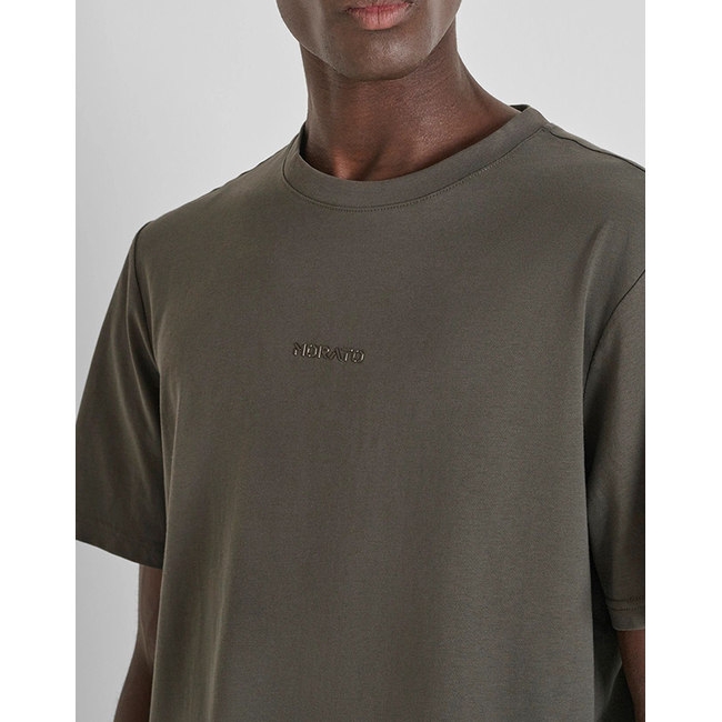 Product ANTONY MORATO MMKS02560FA100240 MIN OF 6 T-SHIRT RELAXED FIT IN JERSEY COTTON FABRIC WITH SPONGE EFFECT LOGO PRINT T-SHIRT MEN'S base image