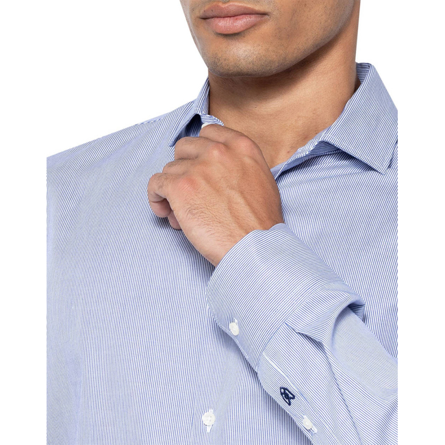 Product THE BOSTONIANS  SHIRT ACORN TWILL CUSTOM FIT Stripe TWILL Semi-rex Custom FIT base image