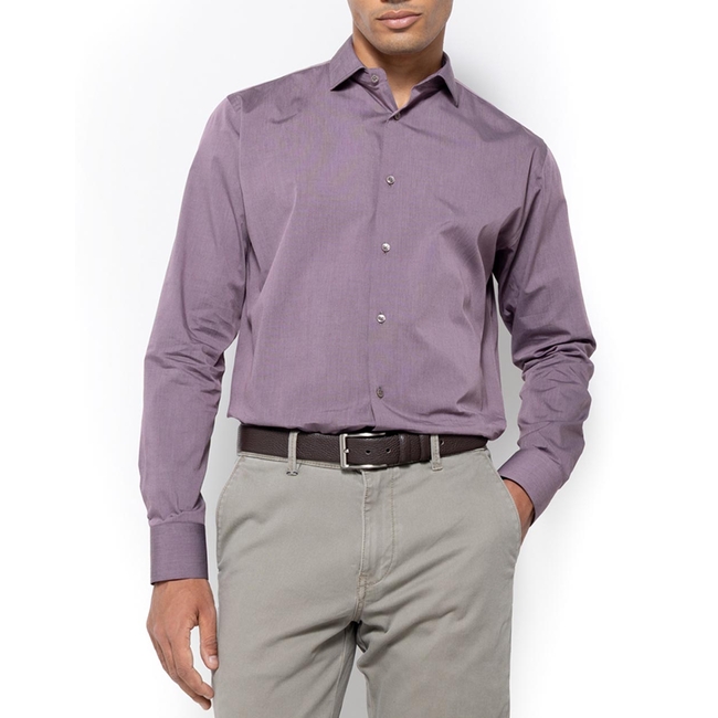 Product THE BOSTONIANS  ΠΟΥΚΑΜΙΣΟ ΠΟΠΛΙΝΑ CUSTOM FIT Plain POPLIN Semi-rex Custom FIT base image