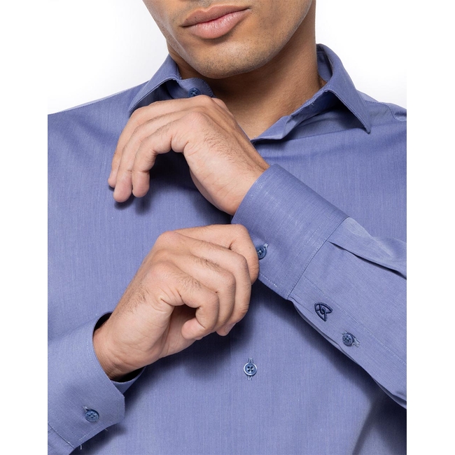 Product THE BOSTONIANS  ΠΟΥΚΑΜΙΣΟ ΠΟΠΛΙΝΑ CUSTOM FIT Plain POPLIN Semi-rex Custom FIT base image