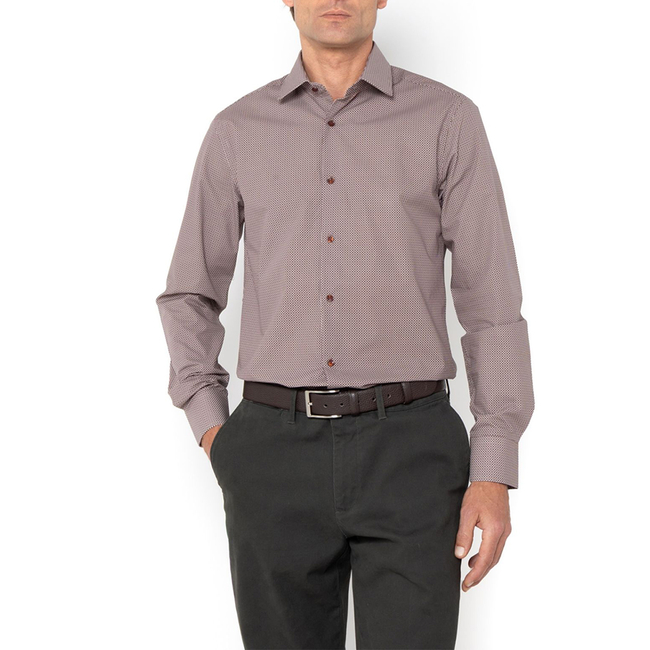 Product THE BOSTONIANS  ΠΟΥΚΑΜΙΣΟ CHARLES ΠΟΠΛΙΝΑ SLIM FIT Patterned POPLIN Classic Slim FIT base image