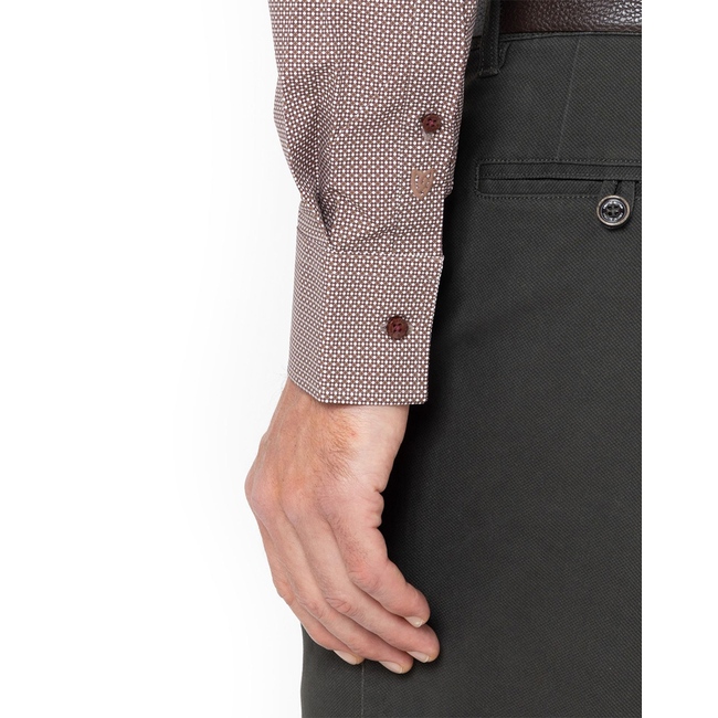 Product THE BOSTONIANS  ΠΟΥΚΑΜΙΣΟ CHARLES ΠΟΠΛΙΝΑ SLIM FIT Patterned POPLIN Classic Slim FIT base image