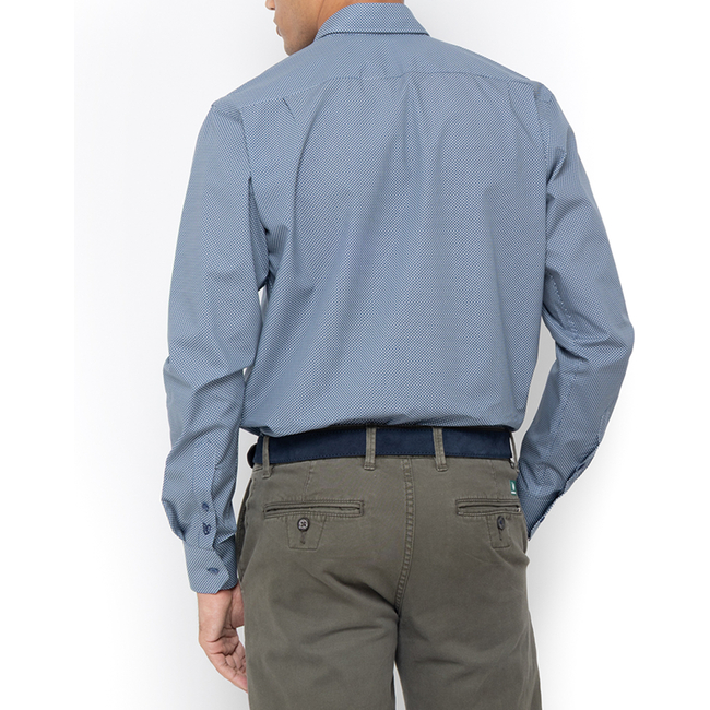 Product THE BOSTONIANS  ΠΟΥΚΑΜΙΣΟ CHARLES ΠΟΠΛΙΝΑ CUSTOM FIT Patterned POPLIN Semi-rex Custom FIT base image