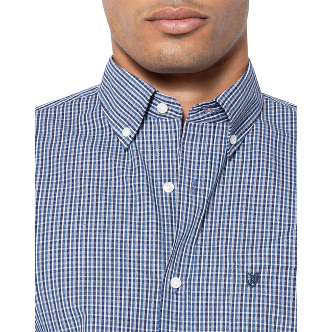 Product THE BOSTONIANS CHESTER POPLIN SHIRT REGULAR FIT MiniCheck POPLIN Button-down Regular Fit base image