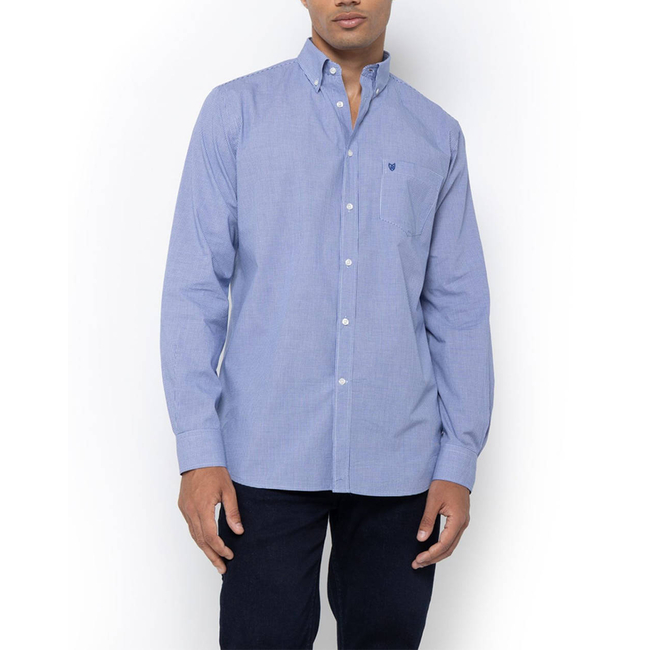 Product THE BOSTONIANS CHESTER POPLIN SHIRT REGULAR FIT MiniCheck POPLIN Button-down Regular Fit base image