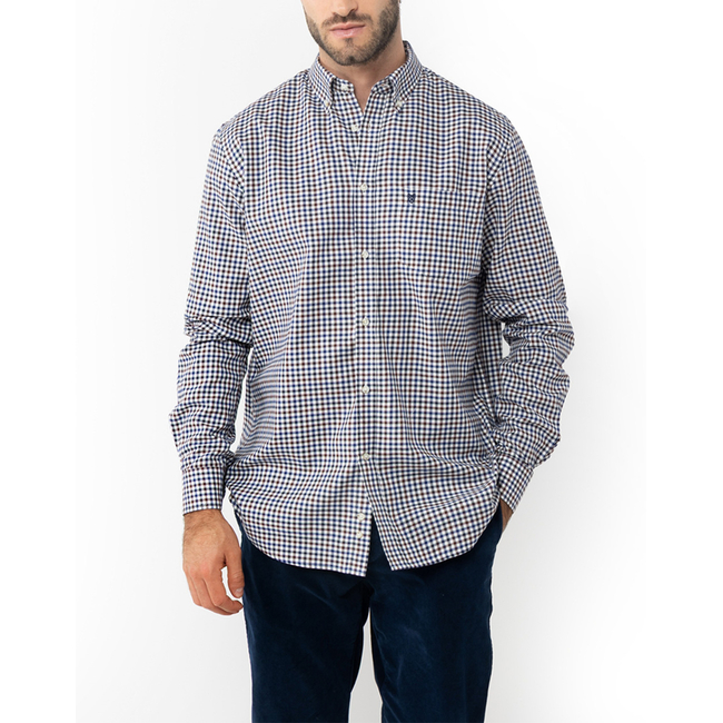 Product THE BOSTONIANS SHIRT MAVERICK TWILL REGULAR FIT MedCheck TWILL Button-down Regular FIT base image