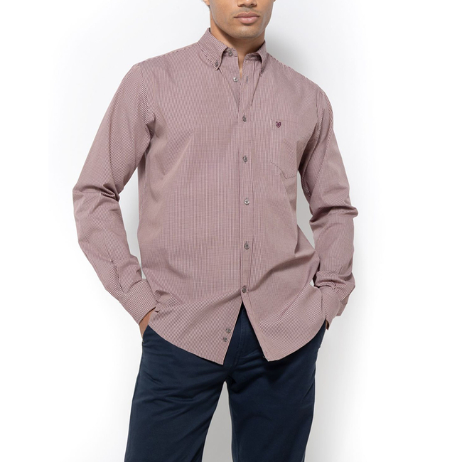 Product THE BOSTONIANS ΠΟΥΚΑΜΙΣΟ CHESTER ΠΟΠΛΙΝΑ REGULAR FIT MiniCheck POPLIN Button-down Regular Fit base image
