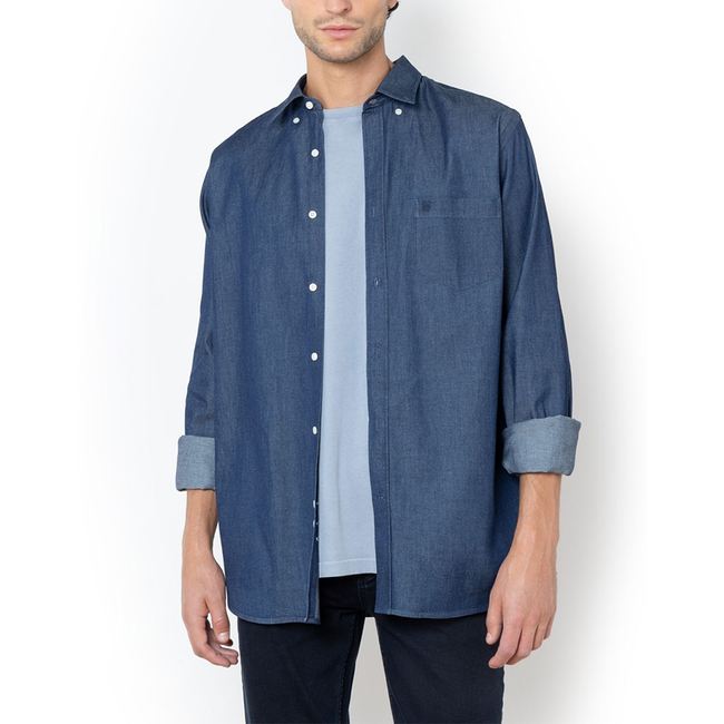 Product THE BOSTONIANS ΠΟΥΚΑΜΙΣΟ DENIM REGULAR FIT Plain DENIM Button-down Regular Fit base image