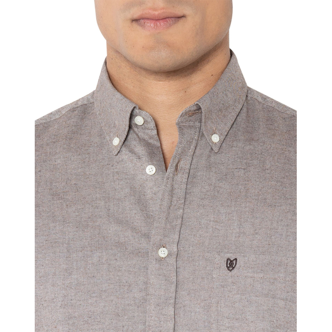 Product THE BOSTONIANS SHIRT FLANNEL REGULAR FIT Plain FLANNEL Button-down Regular Fit base image