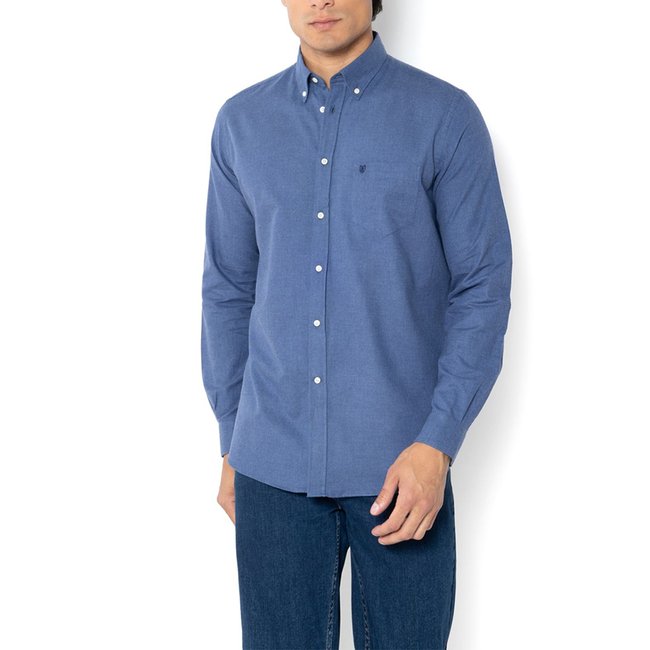 Product THE BOSTONIANS SHIRT FLANNEL REGULAR FIT Plain FLANNEL Button-down Regular Fit base image