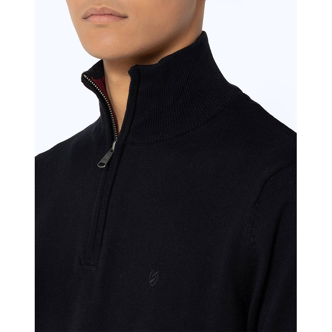 Product THE BOSTONIANS ΠΛΕΚΤΟ ΒΑΜΒΑΚΕΡΟ HALF-ZIP REGULAR FIT base image