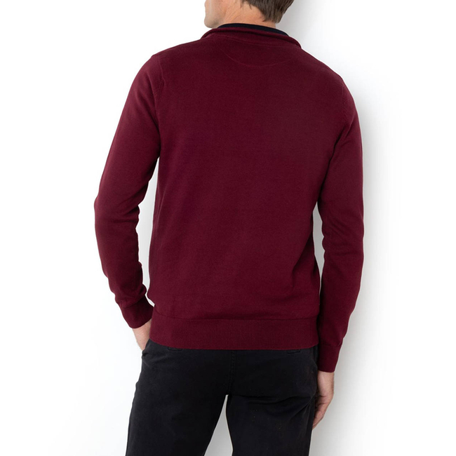 Product THE BOSTONIANS ΠΛΕΚΤΟ ΒΑΜΒΑΚΕΡΟ HALF-ZIP REGULAR FIT base image