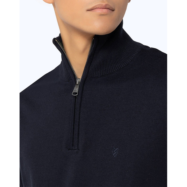 Product THE BOSTONIANS ΠΛΕΚΤΟ ΒΑΜΒΑΚΕΡΟ HALF-ZIP REGULAR FIT base image