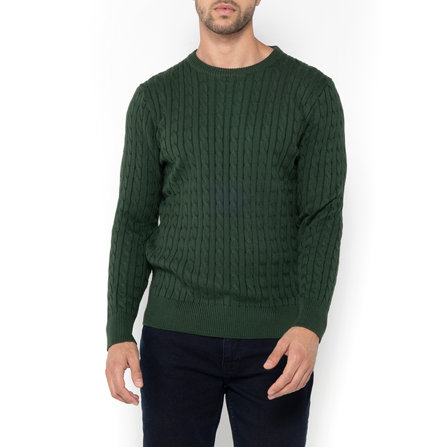 Product THE BOSTONIANS ΠΛΕΚΤΟ ΒΑΜΒΑΚΕΡΟ CABLE ΛΑΙΜΟΚΟΨΗ REGULAR base image