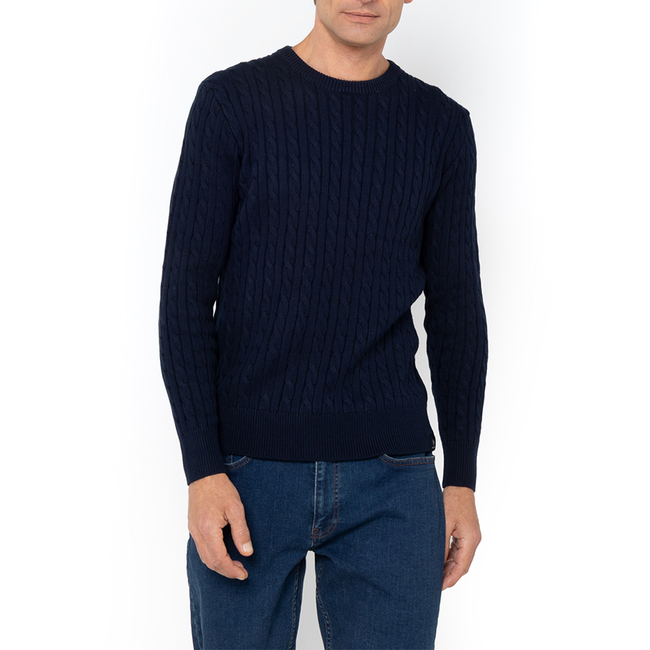 Product THE BOSTONIANS COTTON CABLE KNIT REGULAR CREWNECK base image