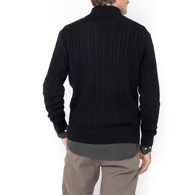 Product THE BOSTONIANS ΠΛΕΚΤΟ ΒΑΜΒΑΚΕΡΟ HALF-ZIP REGULAR FIT base image