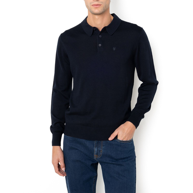Product THE BOSTONIANS KNITTED MERINO POLO REGULAR FIT base image