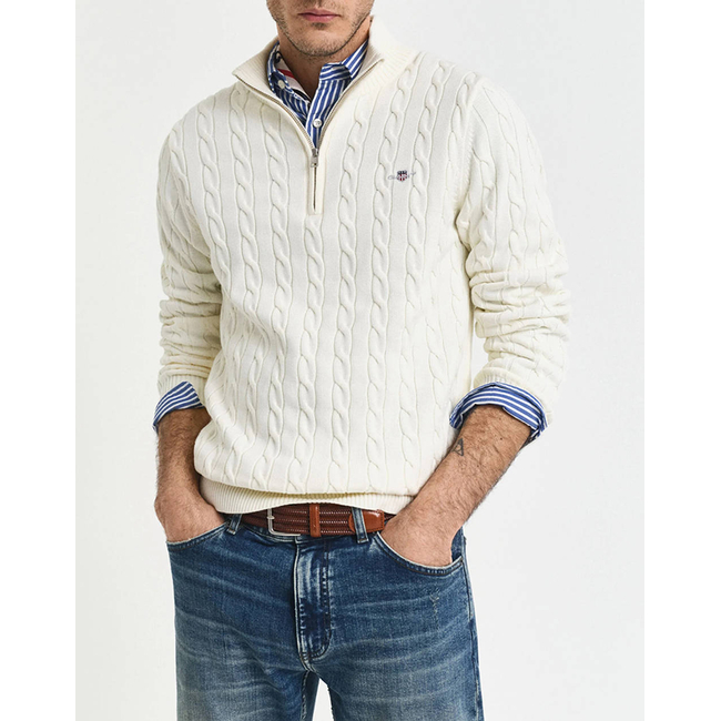 Product GANT ΠΟΥΛΟΒΕΡ ΜΜ COTTON CABLE HALF ZIP base image