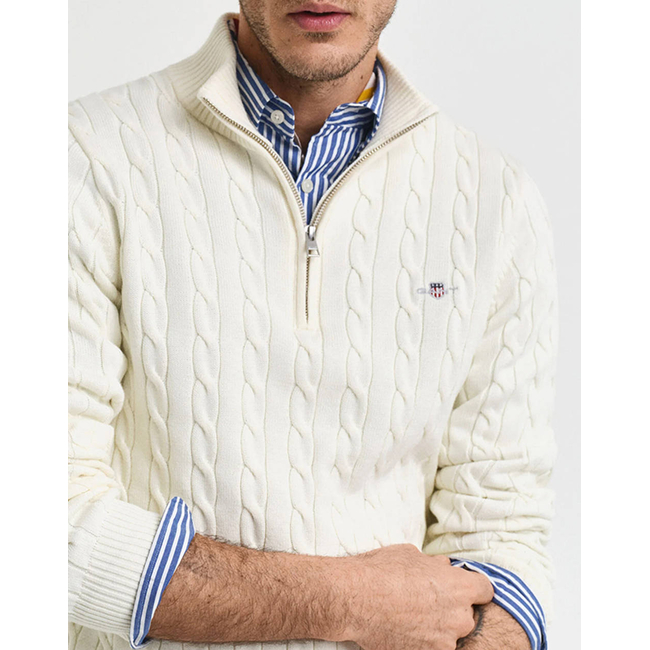 Product GANT ΠΟΥΛΟΒΕΡ ΜΜ COTTON CABLE HALF ZIP base image