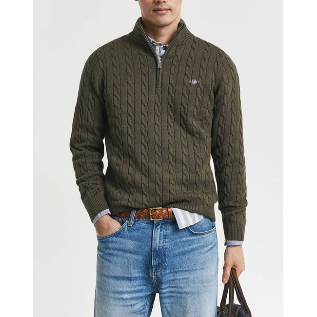 Product GANT ΠΟΥΛΟΒΕΡ ΜΜ COTTON CABLE HALF ZIP base image
