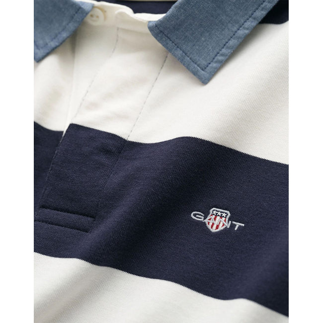 Product GANT ΜΠΛΟΥΖΑ ΜΜ REG CHAMBRAY STRIPE HEAVY RUGGER base image