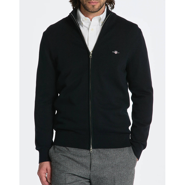 Product GANT ΖΑΚΕΤΑ ΠΛΕΚΤΗ CASUAL COTTON ZIP CARDIGAN base image