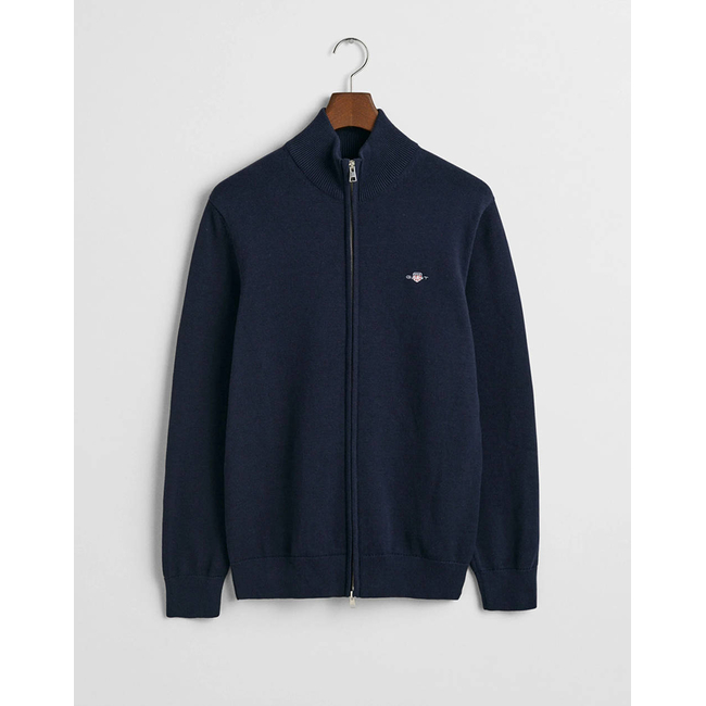 Product GANT ΖΑΚΕΤΑ ΠΛΕΚΤΗ CASUAL COTTON ZIP CARDIGAN base image