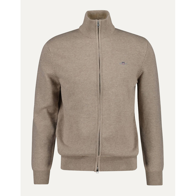 Product GANT ΖΑΚΕΤΑ ΠΛΕΚΤΗ CASUAL COTTON ZIP CARDIGAN base image