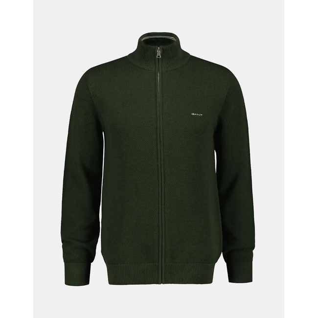 Product GANT ΖΑΚΕΤΑ ΠΛΕΚΤΗ COTTON PIQUE ZIP CARDIGAN base image