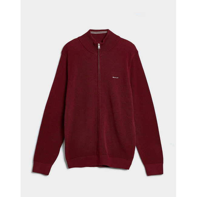 Product GANT ΖΑΚΕΤΑ ΠΛΕΚΤΗ COTTON PIQUE ZIP CARDIGAN base image