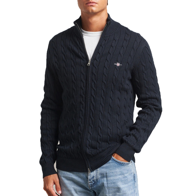 Product GANT COTTON CABLE ZIPPED CARDIGAN base image