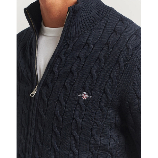 Product GANT COTTON CABLE ZIPPED CARDIGAN base image