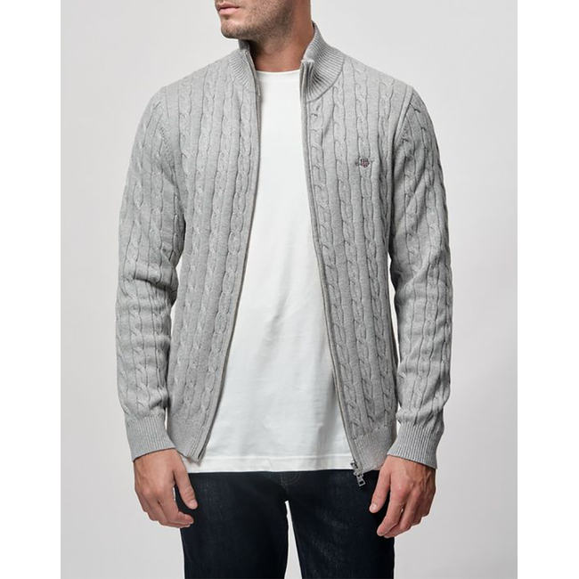 Product GANT COTTON CABLE ZIPPED CARDIGAN base image