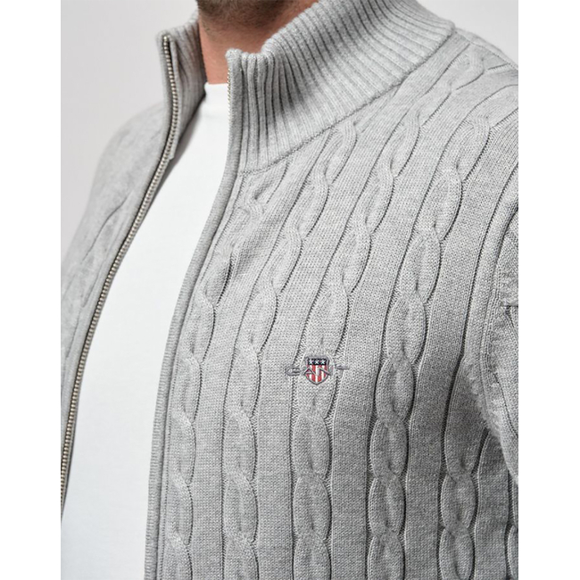Product GANT COTTON CABLE ZIPPED CARDIGAN base image