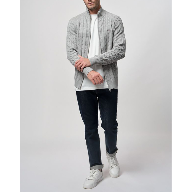 Product GANT COTTON CABLE ZIPPED CARDIGAN base image