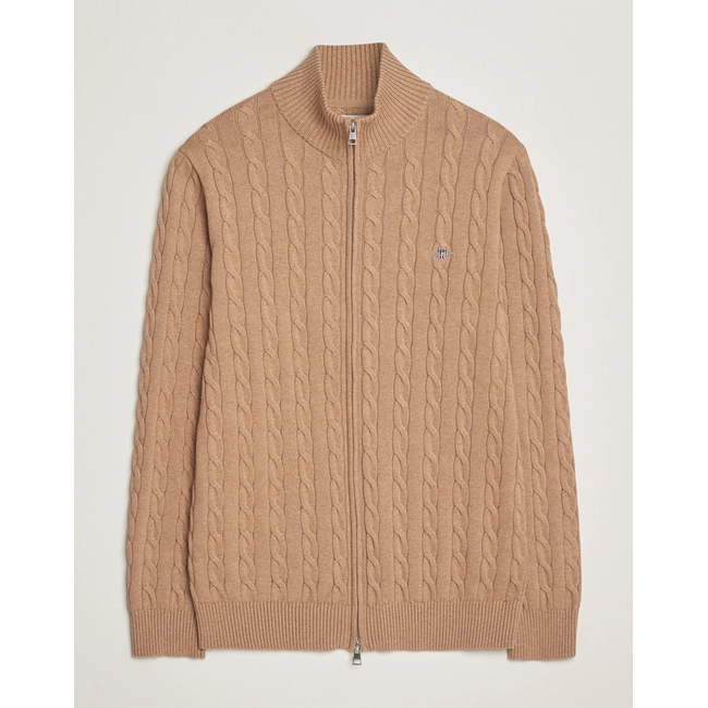 Product GANT COTTON CABLE ZIPPED CARDIGAN base image