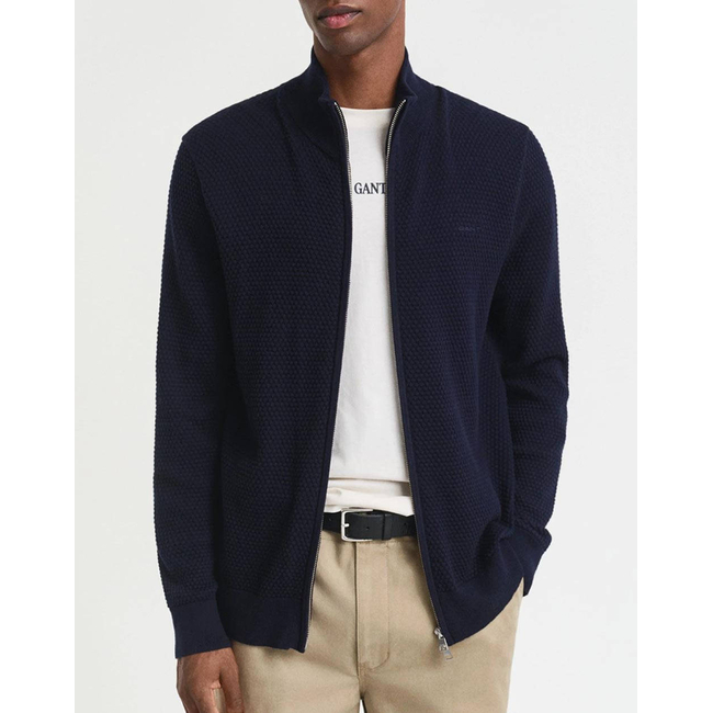 Product GANT ΖΑΚΕΤΑ ΠΛΕΚΤΗ TEXTURED COTTON MERINO CARDIGAN base image