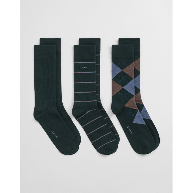Product GANT ΚΑΛΤΣΕΣ ΣΕΤ 3 ΤΕΜ ARGYLE AND STRIPE 3-PACK base image