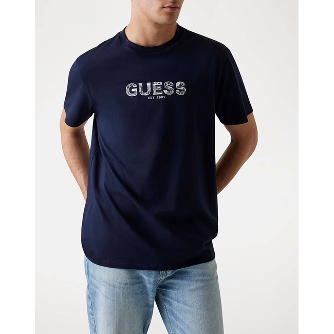 Product GUESS SS BSC GUESS EMBROIDERY LOGO T-SHIRT MEN base image
