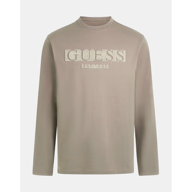 Product GUESS CN LS FLOCK LOGO TEE ΜΠΛΟΥΖΑ ΑΝΔΡΙΚΟ base image