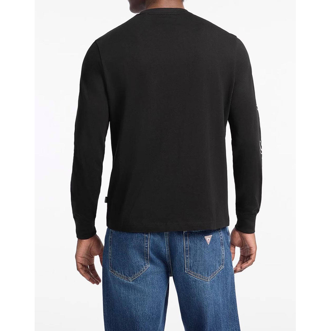 Product GUESS JEANS GJ CN LS REG PRINT ON SLEEVE T-SHIRT MEN base image